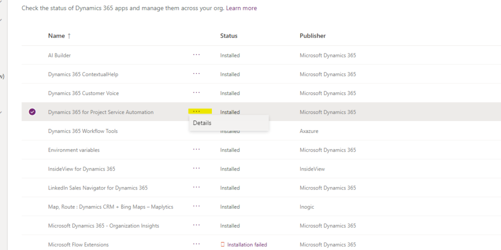 Dynamics 365: Upgrade an Installed Solution in the new Admin Center ...